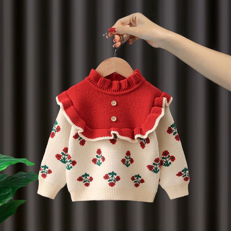 Fleece-lined Pullover Baby Girl Child Autumn And Winter