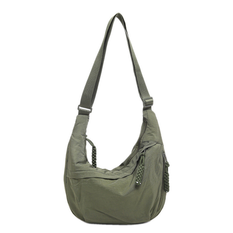 Nylon Washed Cloth Shoulder Bag Large-capacity