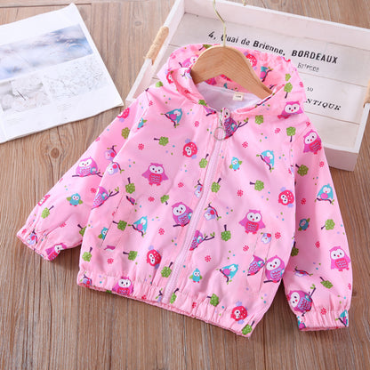 Girls' Printed Cartoon Jacket