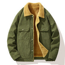 Corduroy Jacket Berber Fleece Coat Warm Jacket