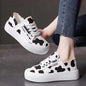 New Platform Spring And Summer Leisure Two-way Leopard Print Sneakers For Women