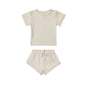 Children's Shorts Sunken Stripe Two-piece Set