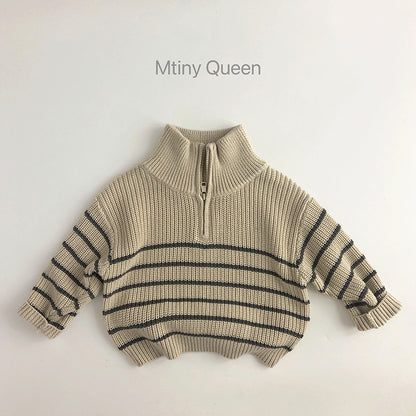 Kids Half Zipper Pullover Sweater