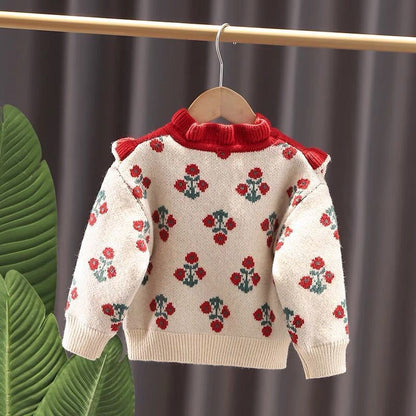 Fleece-lined Pullover Baby Girl Child Autumn And Winter