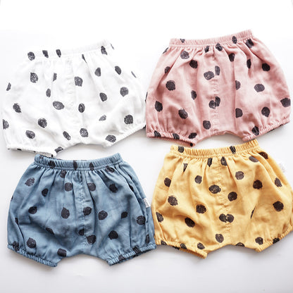 Cute Printed Cotton Gauze Shorts Baby Bloomers