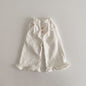 Spring Baby Girls' Retro Wooden Ear Casual Lace Wide-leg Pants Children Fashion Pants