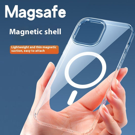 PC Transparent Magnetic Wireless Charger Protective Phone Case