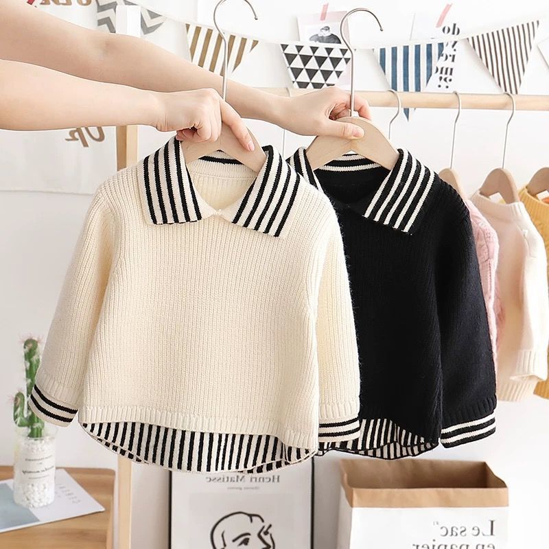 Children's Solid Color Bottoming Sweater