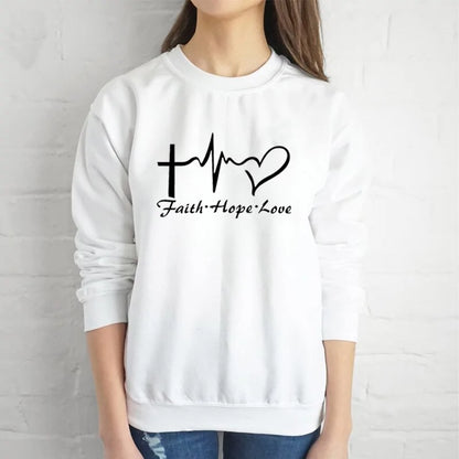 Sweatshirt-Faith, Hope, & Love Letter Christian