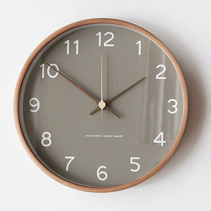 Wood Wall Clock Living Room Modern Minimalist Creative Clock