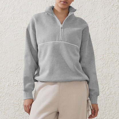 Half-Zipper Sports Sweaters Women's