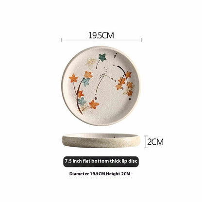 Creative Ceramic Minimalist Flat Plate Dinner Plate