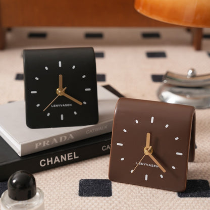 Creative Table Ceramic Clock Simple Clock Home Ornaments