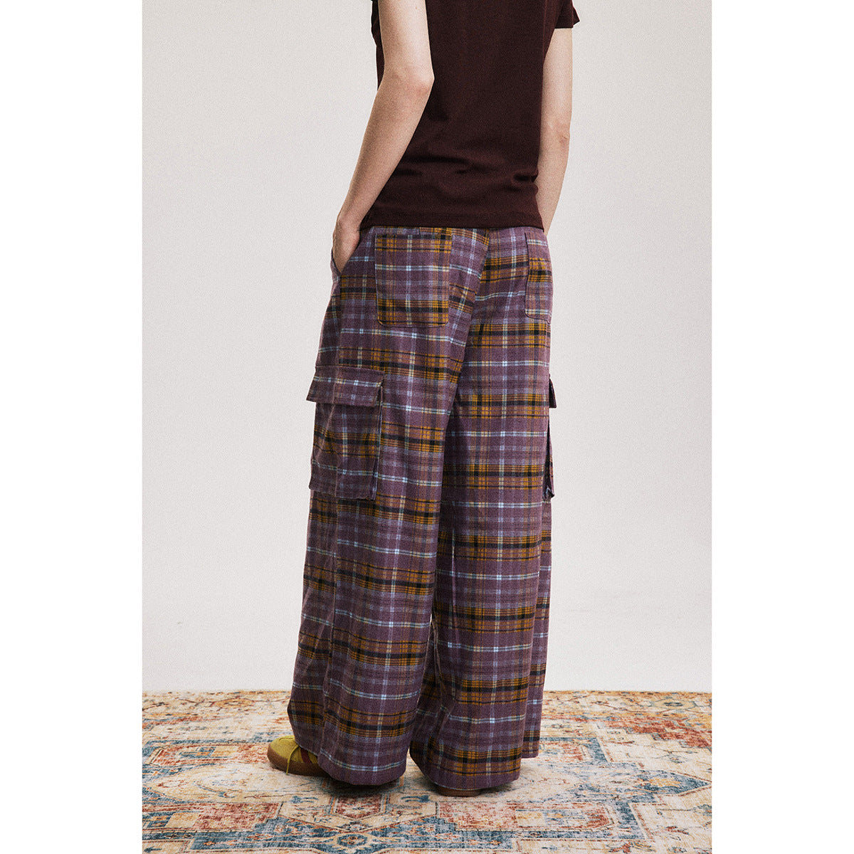 Womens Retro Wide Leg Trousers