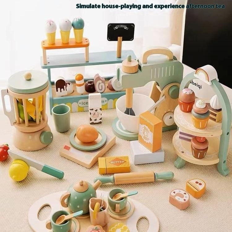 Wooden Children's Kitchen Toy Set