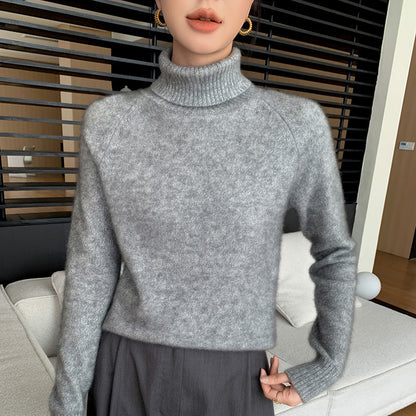 Women's Cashmere Sweater Thickened High Lapel