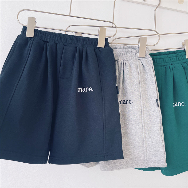 Summer Cotton Boys Casual Elastic Belt Shorts