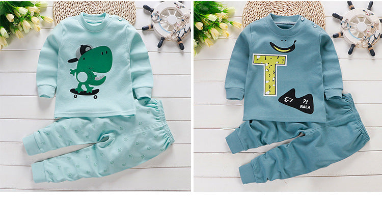 Boys And Girls Children's Underwear Suit Cotton Children Autumn And Winter Pajamas