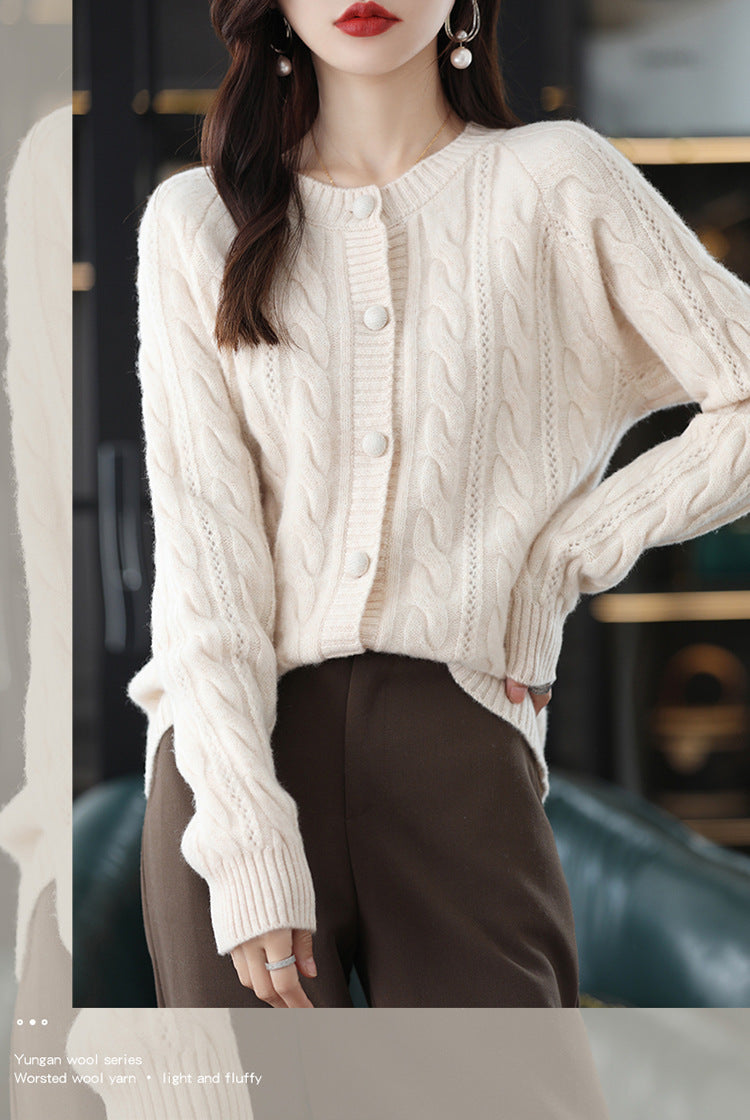 Outer Wear Loose Short Wool Tops Thick Sweater