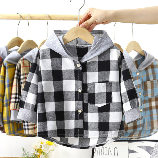 Long Sleeve Plaid Base Coat Top