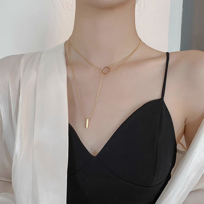 Fashion Geometric Chain Temperament Necklace