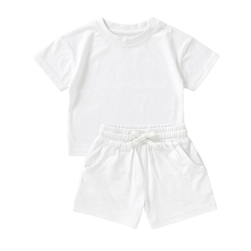 Short Sleeve Baby Organic Cotton Shorts Suit