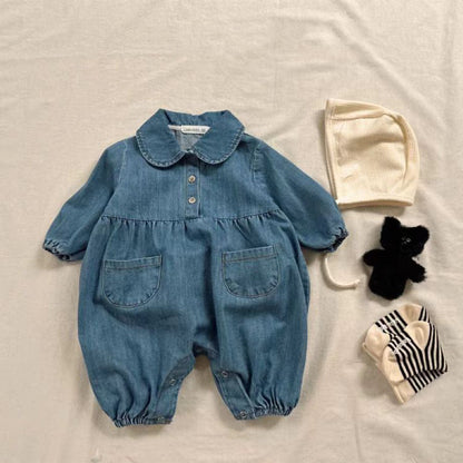 Jumpsuit Boys And Girls Cute Lapel