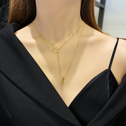 Fashion Geometric Chain Temperament Necklace