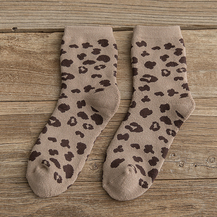 Women's Spotted Leopard Tube Socks