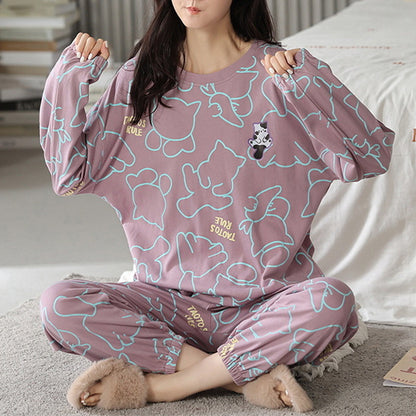 Womens Pajamas Long Sleeves And Trousers