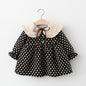 Baby Girl Doll Collar Dress Polka Dot Skirt