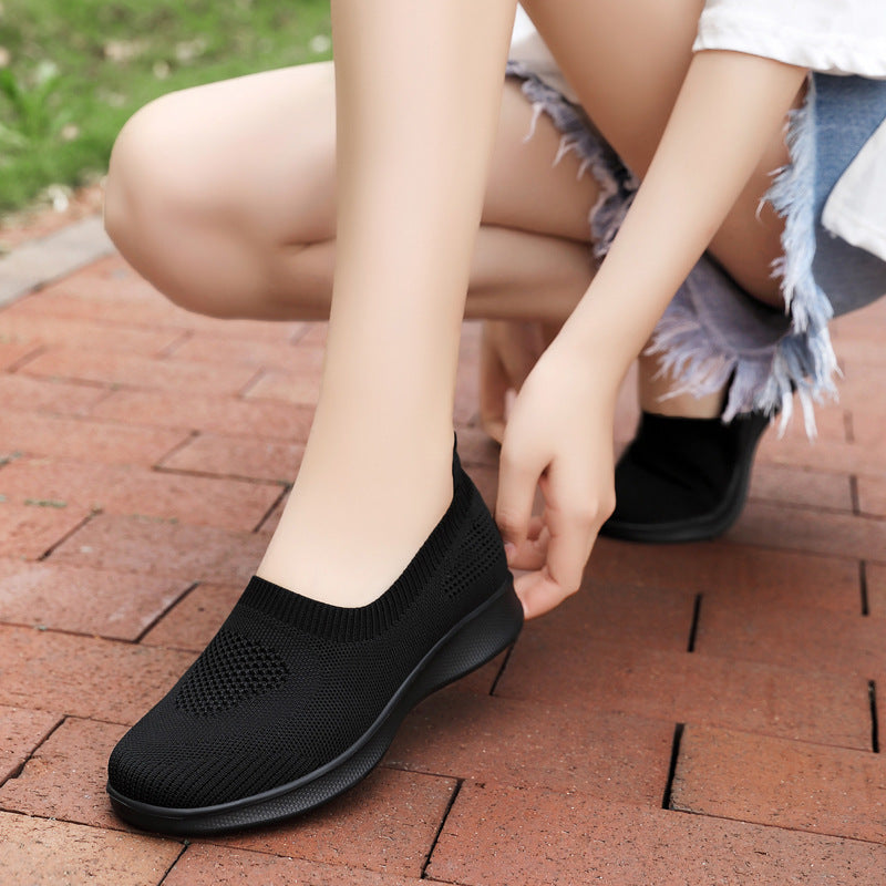 Womens Leisure Soft Bottom Shoes Slip-on