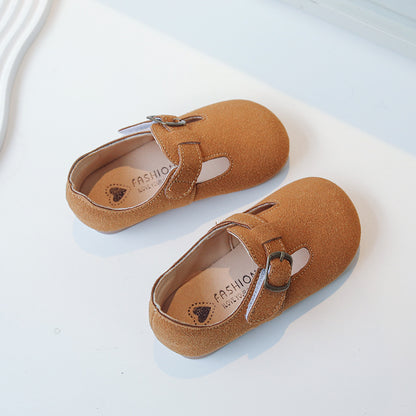 Children's Shoes Flat Retro Versatile Small Leather Shoes