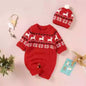 Baby Knitted Jumpsuit Spring And Autumn Elk Cute New Year Romper