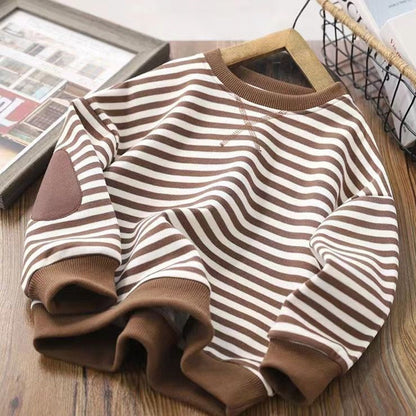 Kids Striped Long Sleeve Bottoming Top