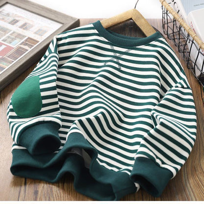 Kids Striped Long Sleeve Bottoming Top