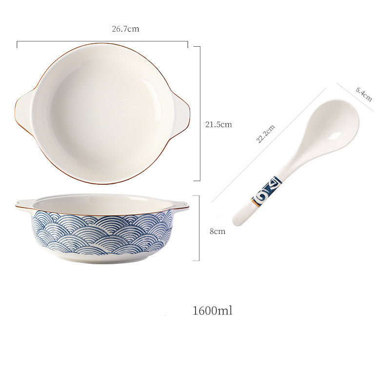 Ceramic Binaural Baked Rice Bow