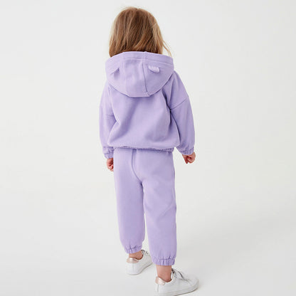 Girls Fleece Thermal Hoodie Suit