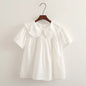 Sweet Cute Princess Style Doll Collar Ruffled Long Sleeve Shirt