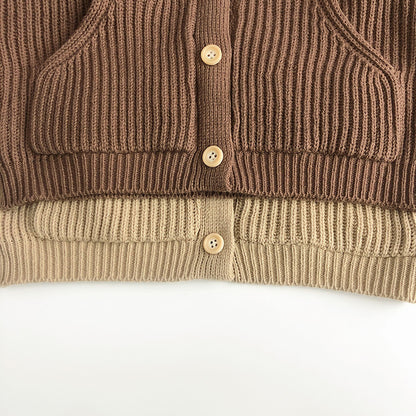 Row Sunken Stripe Knitted Cardigan Jacket