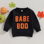 Halloween Clothing Infant and Toddler Letter Printed Long Sleeve Sweater