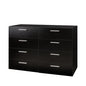 Black Particleboard Eight Drawer Cabinet