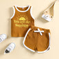 New Women's Sun Alphabet Vest Fashion Simple Suit