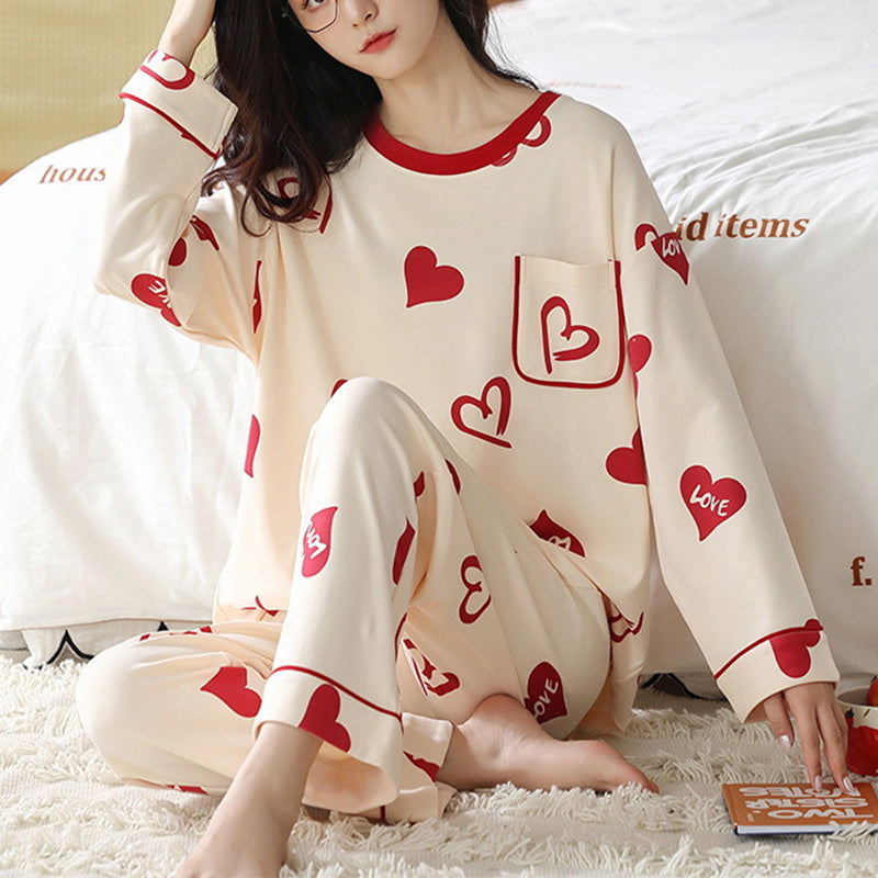 Womens Pajamas Long Sleeves And Trousers