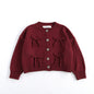 Kids' Sweater Korean Style Long Sleeve Red Coat Knitted Cardigan Top