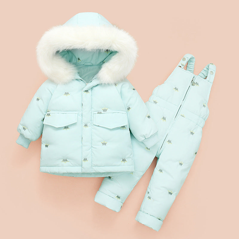 Children's Down Jacket Suit Girls