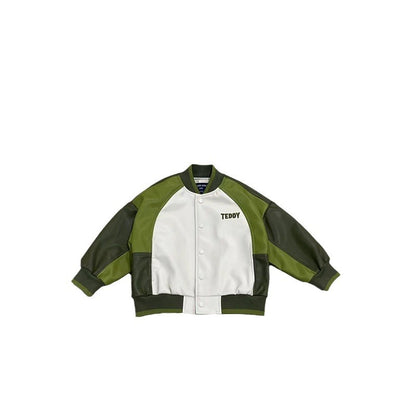 Fashion Colorblock Boys' Baseball Jacket