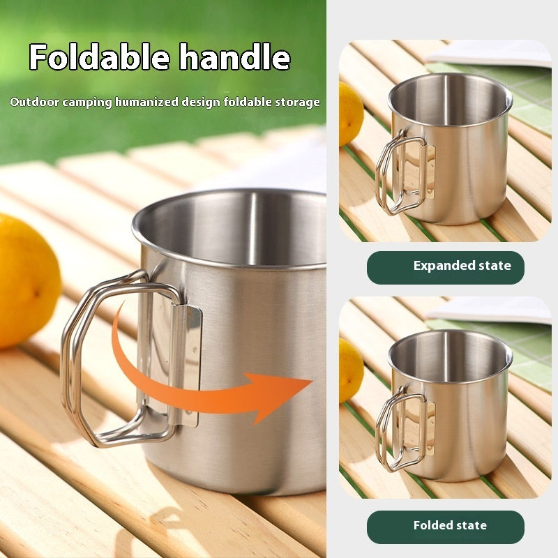 Stainless Steel Folding Retro Mug