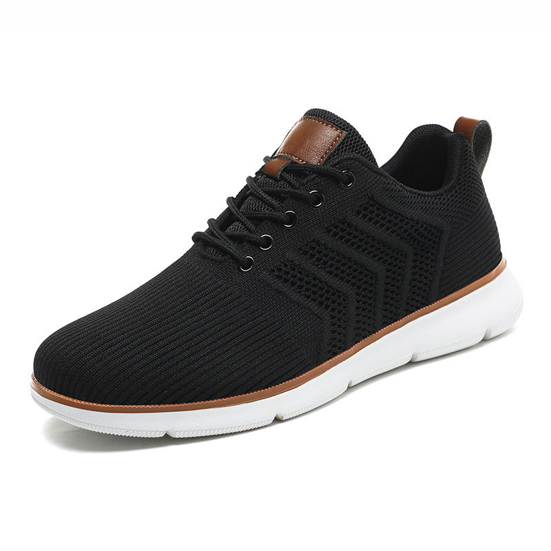 Fashion Lace-up Mesh Sneakers Casual  Flying Woven Walking Sports Shoes For Men