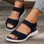 Womens Plus Size Platform Strap Sandals